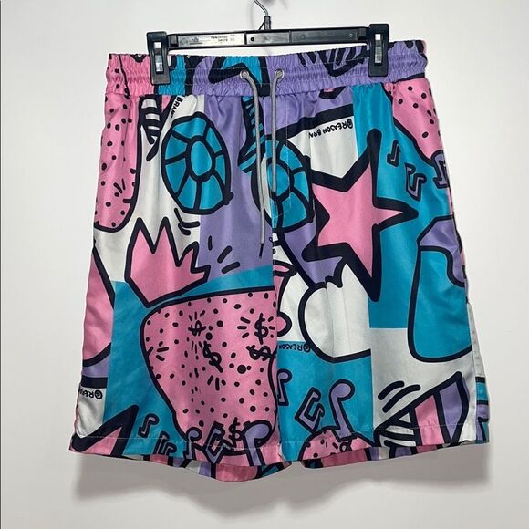 Colorful Graphic Print swimming trunks - Picture 1 of 8